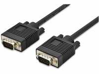 DIGITUS VGA-Kabel - HD15 St/St - 1,8m - D-Sub, 3Coax/7C, 2xFerrit, 60Hz, DDC2 -