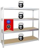 PROREGAL Schwerlastregal Dino Extra Breit 180x200x60 cm Fachlast 450kg Verzinkt
