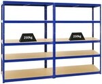 PROREGAL Mega Deal 2er-Set Schwerlastregale Big Elephant 180x120x60cm mit 5...