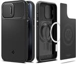 Spigen Optik Armor MagFit H&uuml;lle Kompatibel mit iPhone 15 Pro Max Kompatibel mit