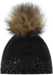 Eisb&auml;r M&uuml;tze Damen Nalin Lux Crystal Schwarz - Merino f&uuml;r Frauen - mit