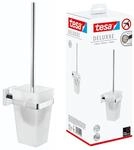 tesa DELUXXE Toilettenb&uuml;rsten-Set, verchromt, mit satiniertem Glas - zur