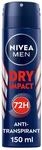 NIVEA MEN Dry Impact Deo Spray, Antitranspirant f&uuml;r 72h Schutz mit frischem,