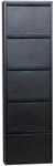 Dynamic24 Pisa 5 Klappen schwarz &ndash; Schuhschrank &ndash; B50xH 172,50xT 16 cm &ndash; Metall