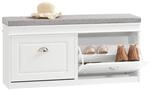SoBuy Schuhbank mit Sitzfl&auml;che Sitzbank mit Stauraum und 2 Klappen, schmaler