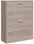 vidaXL Schuhschrank mit 2 Schuhkipper Holz Eichen-Optik