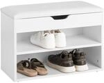 SoBuy Schuhbank mit Sitzfl&auml;che - Schuhregal mit Stauraum, Schuhschrank mit