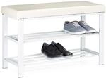Relaxdays Schuhbank, offen, f&uuml;r 6-8 Paar Schuhe, Schuhregal zum Sitzen, Polsterung