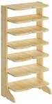 90.80-01 Doppel-Schuhregal Schuhst&auml;nder Holz Stiefelform