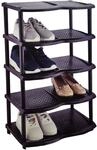 Michelino Schuhregal mit 5 Ebenen schwarz