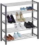 IDIMEX Schuhregal Dublin mit 5 Ablagen in grau. Schuhaufbewahrung mit...