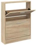 vidaXL Schuhschrank Eiche 59 x 17 x 81 cm Holzwerkstoff