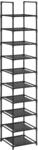 SONGMICS Schuhregal, 10 Ebenen, Schuhablage, Schuhaufbewahrung, schmal, 33 x 33...