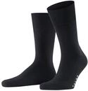 FALKE Herren Socken Airport Plus M So Wolle Baumwolle einfarbig 1 Paar, Schwarz Black