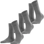 FALKE Damen Socken London Sensitive 3er Pack, Gr&ouml;&szlig;e:35-38;Farbe:Light Grey Melange
