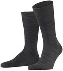 FALKE Herren Socken Airport M So Wolle Baumwolle einfarbig 1 Paar, Grau Dark Grey