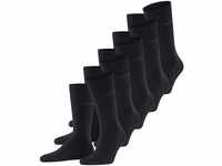 ESPRIT Herren Socken Uni 5-Pack M SO Baumwolle einfarbig 5 Paar, Schwarz (Black
