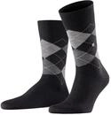 Burlington Herren Socken Edinburgh M SO Wolle gemustert 1 Paar, Schwarz (Black 3000),