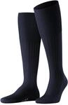 FALKE Herren Kniestr&uuml;mpfe Bristol Pure M Kh Wolle lang einfarbig 1 Paar, Blau Dark