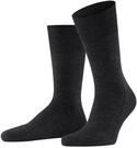 FALKE Herren Socken Airport Plus M So Wolle Baumwolle einfarbig 1 Paar, Grau