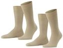 FALKE Herren Socken Swing Multipack M So Baumwolle einfarbig 2 Paar, Beige Sand 4320,