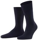 FALKE Herren Socken Airport Plus M So Wolle Baumwolle einfarbig 1 Paar, Blau Dark
