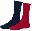 TOMMY HILFIGER Herrensocken Doppelpack rot/dunkelblau Gr&ouml;&szlig;e 43-46