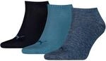 null Unisex Sneaker Socken (3er Pack), Denim Blue 460, 12-14