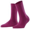 FALKE Damen Socken Family W So nachhaltige Baumwolle einfarbig 1 Paar, Rot Berry