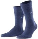 Burlington Herren Socken Leeds M SO Baumwolle Wolle einfarbig 1 Paar, Blau (Dark Blue