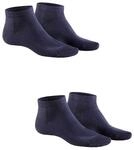 Hudson Herren Sneaker Socken Only 2-Pack hautfreundlich Marine-mel. 0387 43-46