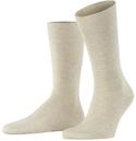 FALKE Herren Socken Family M So Baumwolle einfarbig 1 Paar, Beige Sand Melange 4650,