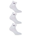 FILA Unisex Quarter Socken, Wei&szlig;, 35-38 EU