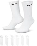 NIKE Herren U Nk Everyday Cush Crew 6pr-bd Socken, White/Black, XL EU