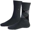 Tommy Hilfiger Herrensocken Doppelpack Rautenmuster grau/schwarz Gr&ouml;&szlig;e 39-42