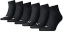 PUMA 6er Pack Unisex Quarter Plain Sportsocken 6P ECOM, 39-42, Schwarz