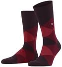 Burlington Herren Socken Clyde M So Baumwolle gemustert 1 Paar, Rot Claret 8375,