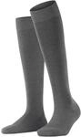 FALKE Damen Kniestr&uuml;mpfe ClimaWool W Kh Wolle Lyocell lang einfarbig 1 Paar, Grau