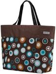 anndora XXL Shopper braun hellblau - Strandtasche Schultertasche Einkaufstasche