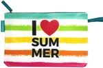 Haus und Deko Bikini Wetbag I Love Summer Wei&szlig;, wasserdichte Badetasche,...