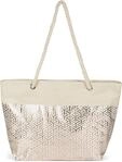styleBREAKER XXL Strandtasche mit Metallic Infinity W&uuml;rfel Print | Damen Shopper mit