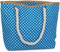 styleBREAKER Strandtasche Punkte Set Kosmetiktasche 45x35x15cm | Inkl