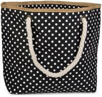 styleBREAKER Strandtasche mit Punkte Muster und Kordelgriffen | gro&szlig;es Hauptfach mit