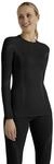 FALKE Damen Baselayer-Shirt Wool-Tech Round Neck W L/S SH Wolle Funktionsmaterial