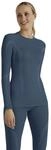FALKE Damen Baselayer-Shirt Wool-Tech Round Neck W L/s Sh Wolle Funktionsmaterial