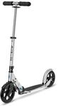 Micro Mobility Scooter Micro Classic Matt Silver aus Aluminium in der Farbe Schwarz,