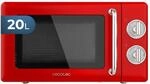 Cecotec Mechanische Mikrowelle Proclean 3010 Retro Red, 20L, 700W, 6 Stufen