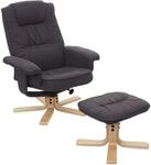 Mendler Relaxsessel M56, Fernsehsessel TV-Sessel mit Hocker, Stoff/Textil,