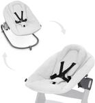 hauck Alpha Bouncer Premium, Light Grey - 2in1 Babywippe & Hochstuhlaufsatz ab Geburt