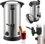 Juskys Gl&uuml;hweinkocher Teramo 10 Liter 1500W mit Zapfhahn, Thermostat &